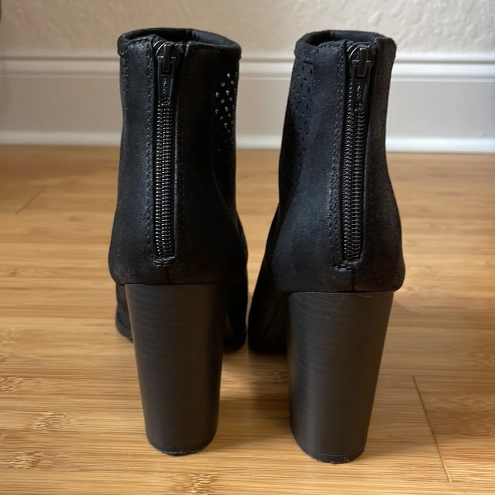 Apt 9 Black Booties Back Zip Up Ankle Boots sz 8.5